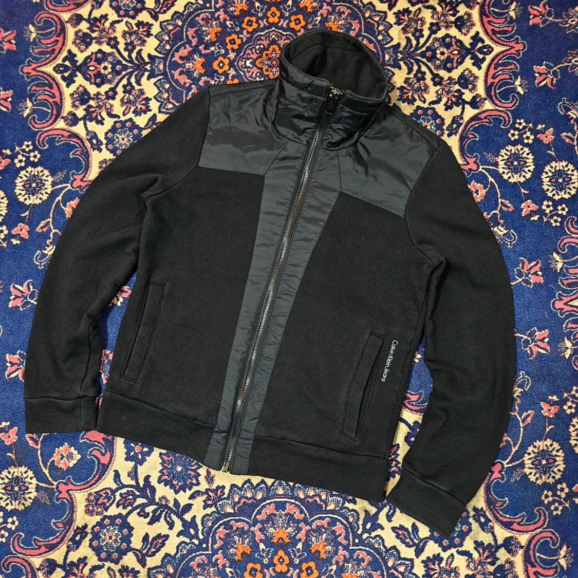 켈빈클라인 y2k 00's 나일론 코튼 블럭 집업 저지 자켓 상품이미지1