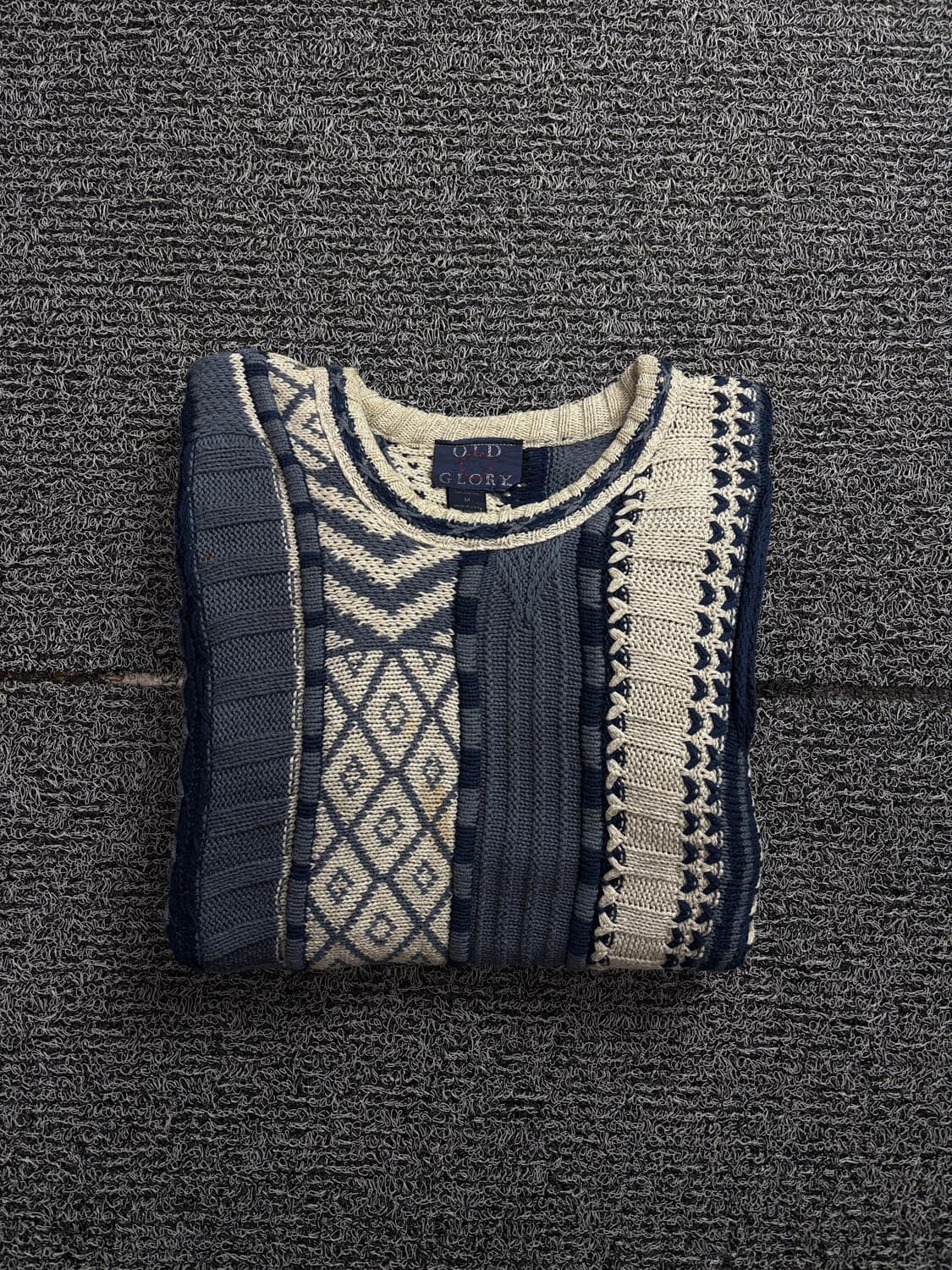 OLD GLORY US 아카이브 케이블 패턴 스웨터 1972 상품이미지1