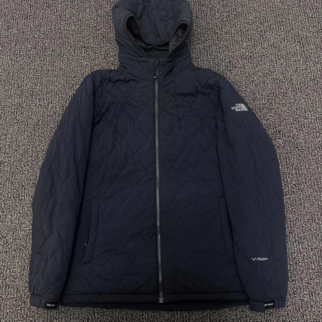 노스페이스 여성 V-Motion 후드 퀼팅 에어 자켓 블랙 XL 상품이미지1