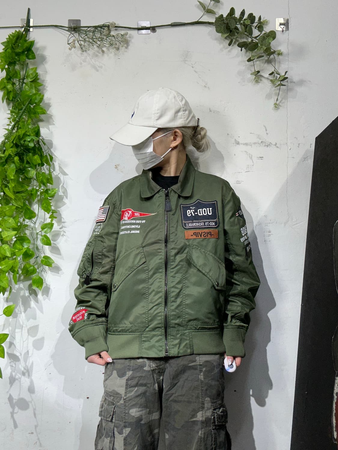 아메리칸 빈티지 uod club 패치 자수 항공 잠바 마원 ma-1 M 상품이미지2