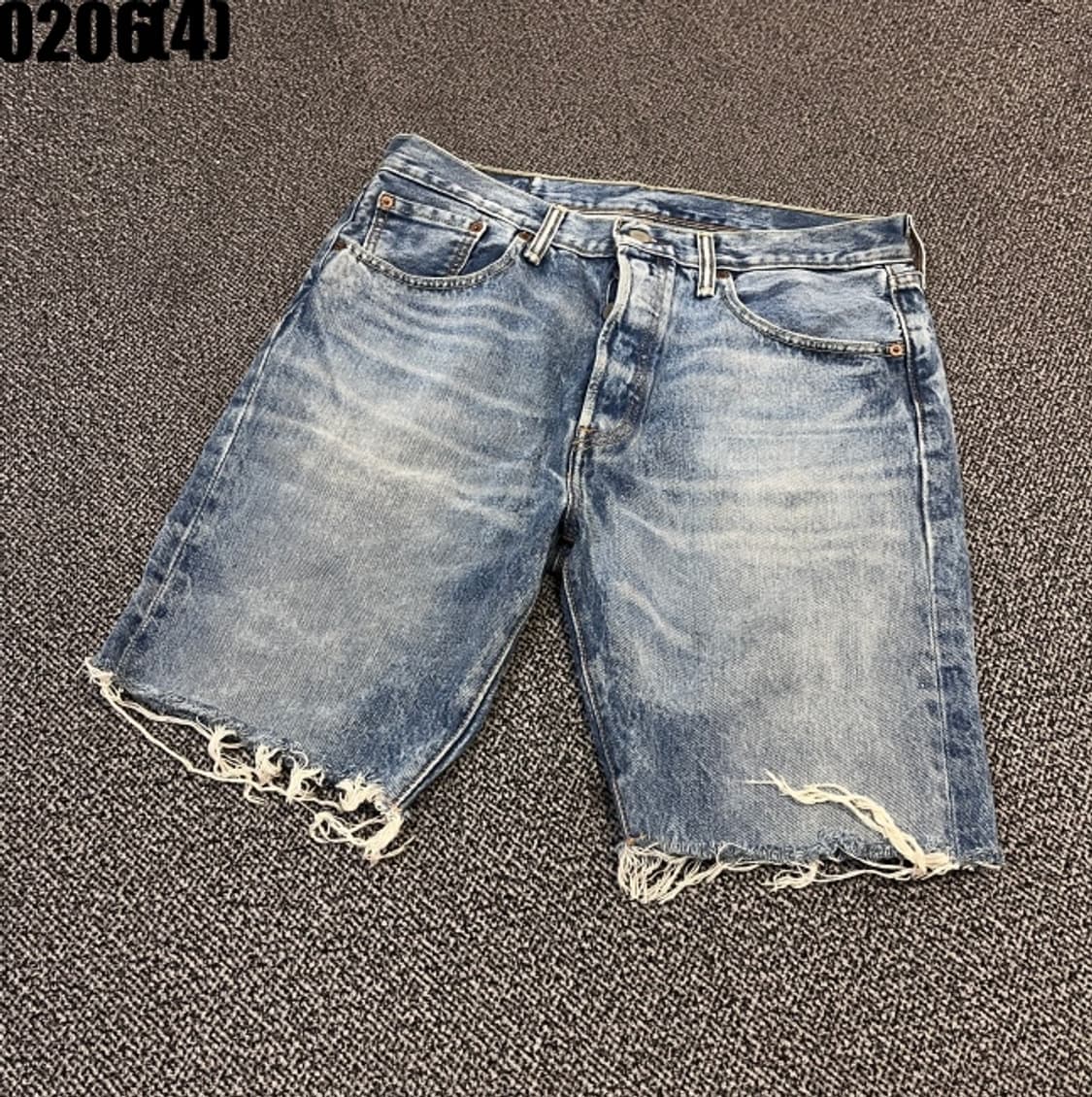 [W32] 리바이스 501 CT 데미지 청 데님 반바지 0206(4) 상품이미지3