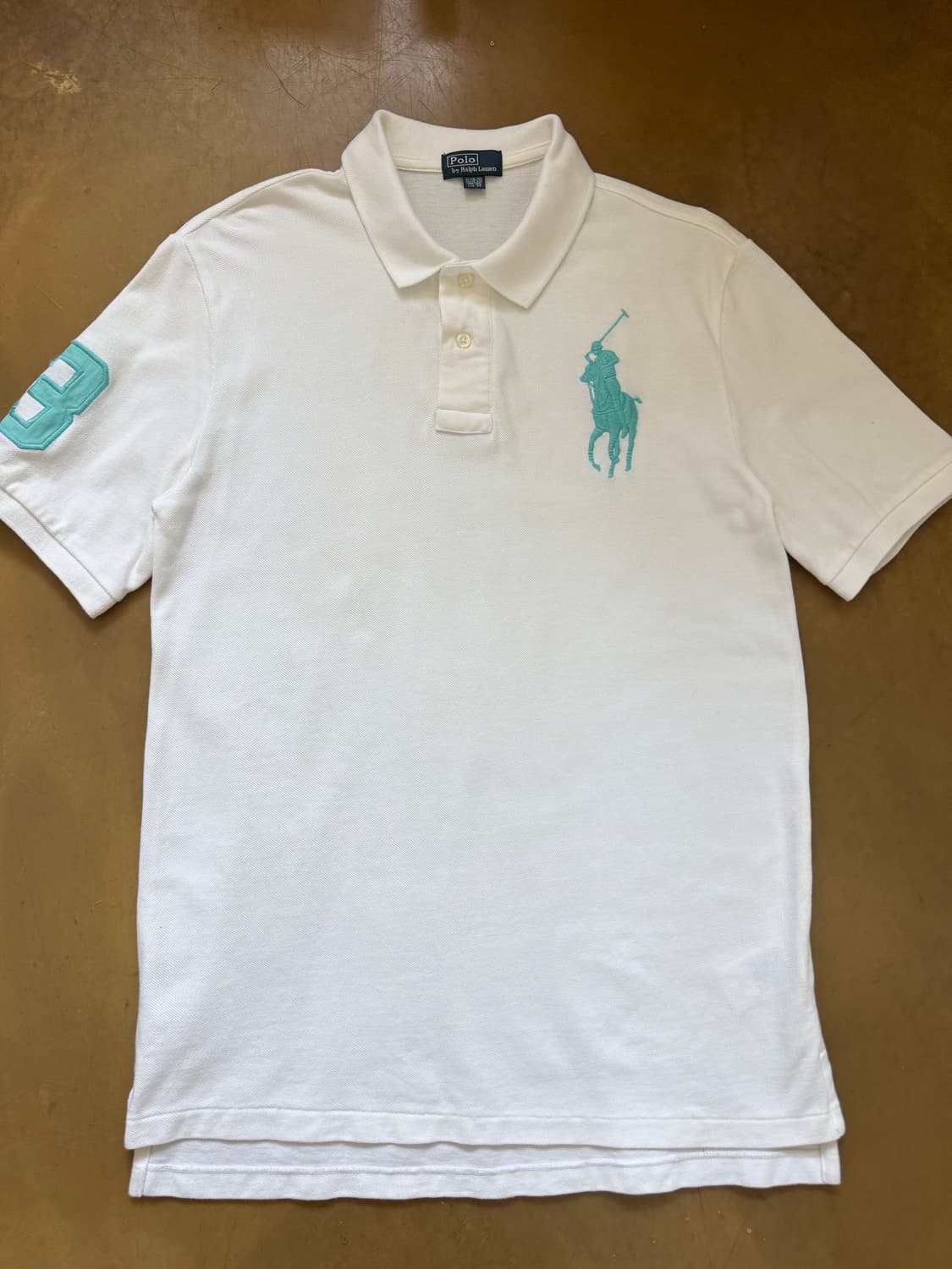 폴로 랄프로렌 민트 빅포니 화이트 카라 반팔티 상품이미지2