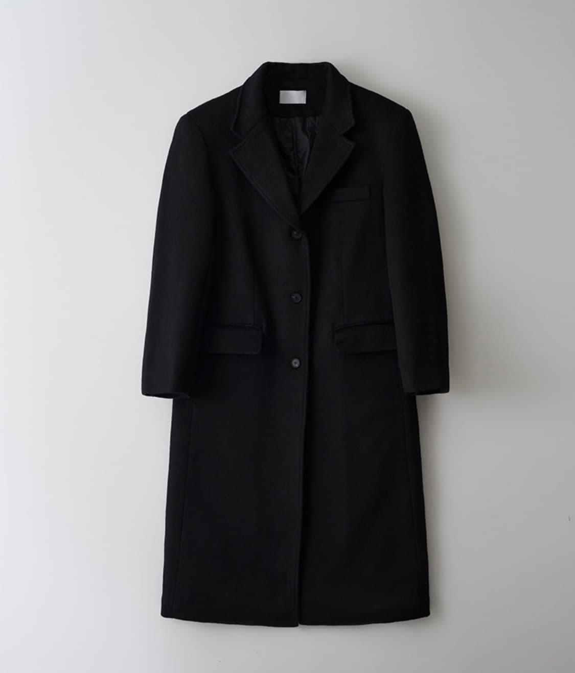 니브 Wool Single Maxi Coat (Black) 상품이미지3