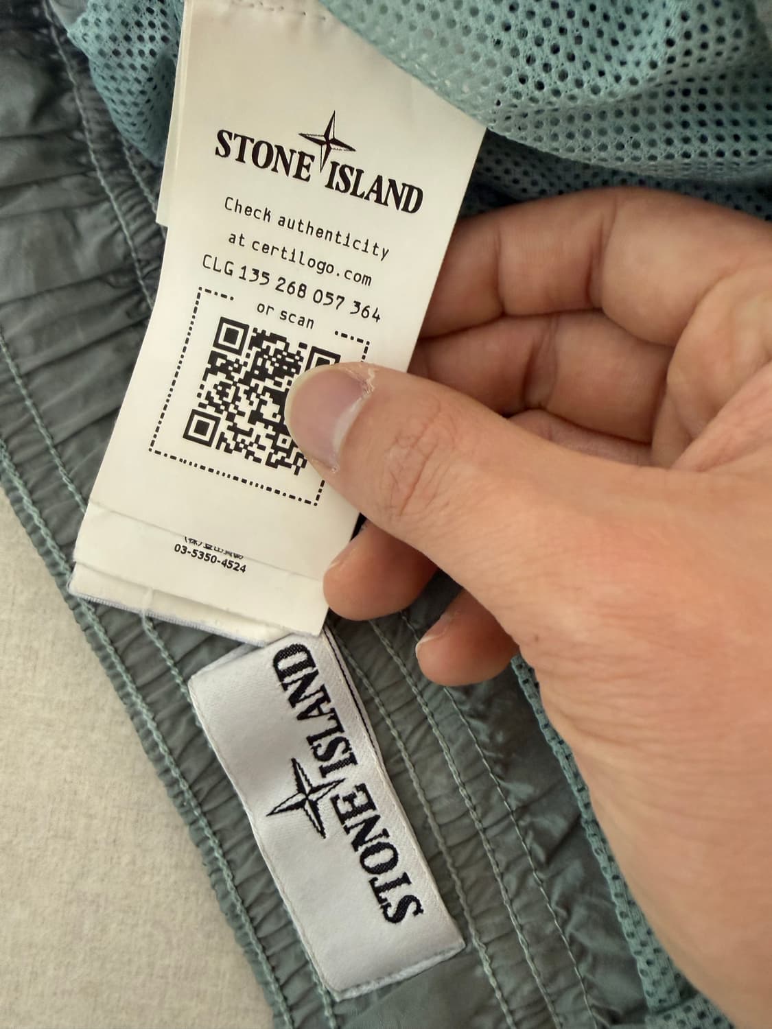 스톤아일랜드 22SS 나일론메탈 반바지 아쿠아 M 상품이미지3