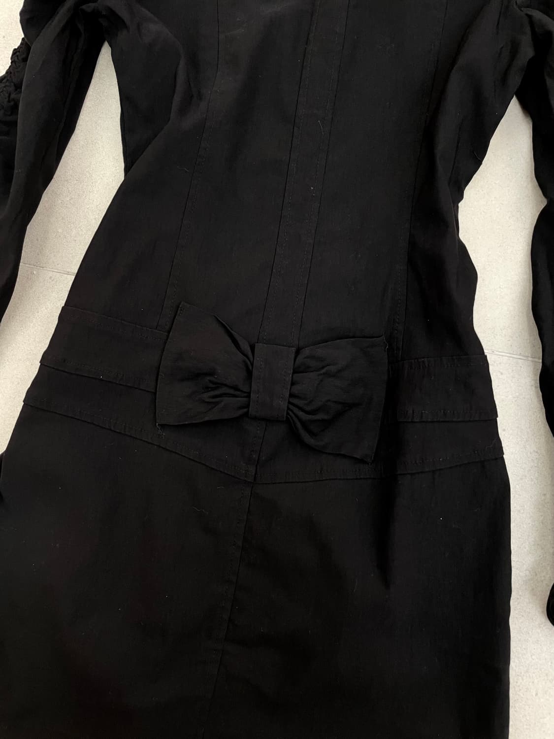 블랙 y2k 셔링 집업 원피스 상품이미지6