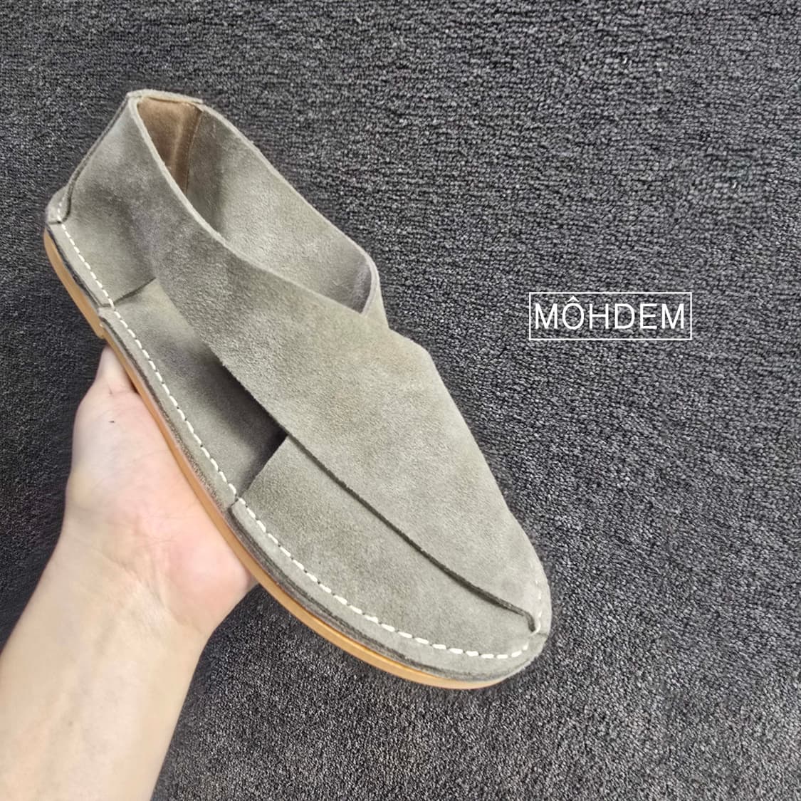 [premium] 미니멀 스웨이드 가죽 샌들 슬리퍼 상품이미지6
