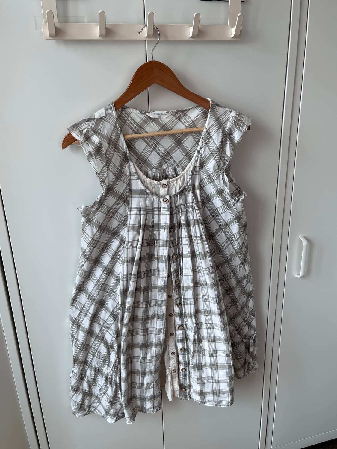 Eternal Flow 체크 레이어드 바선생 원피스 상품이미지5