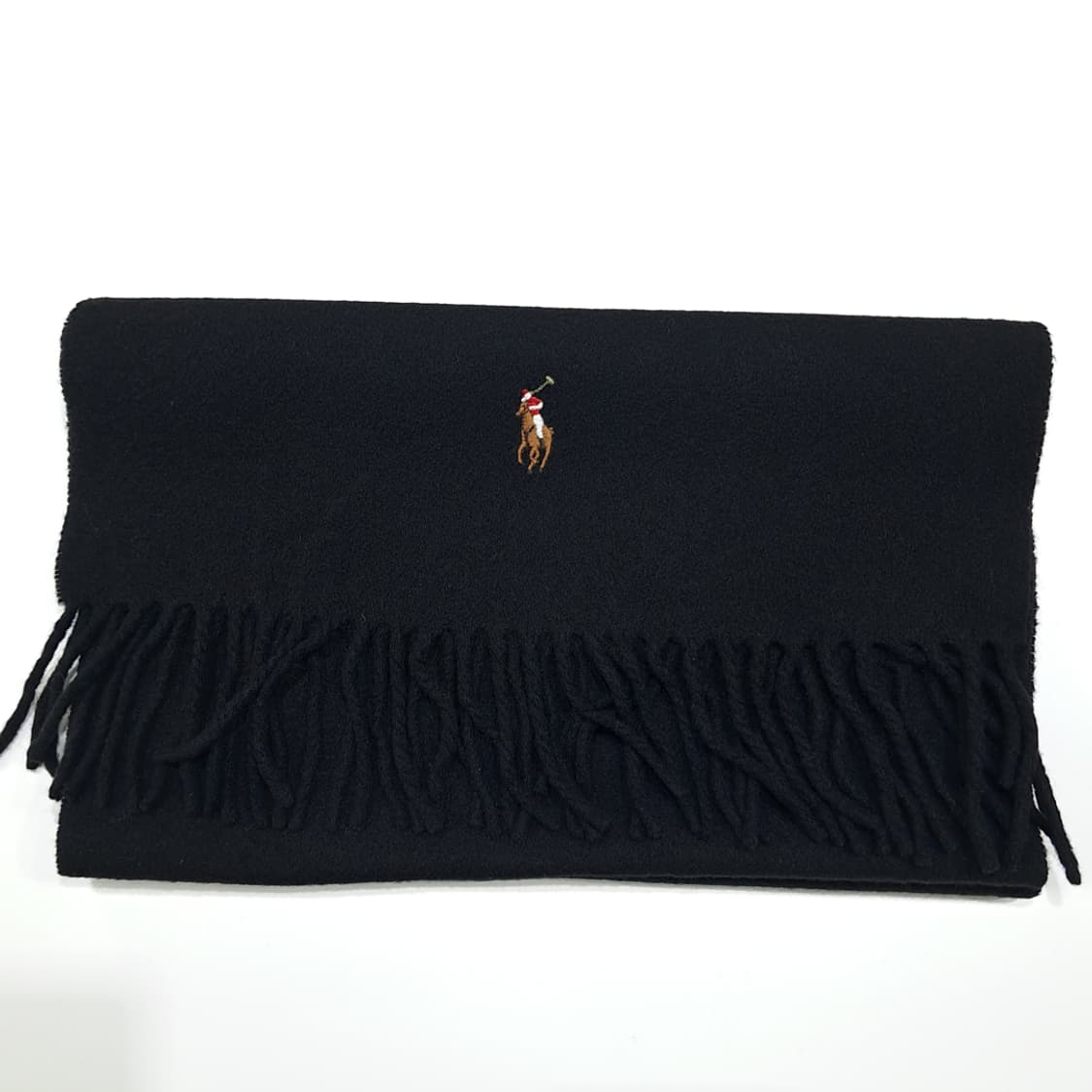 MX566 폴로 이태리판 울 멀티포니 블랙 머플러 목도리 상품이미지7