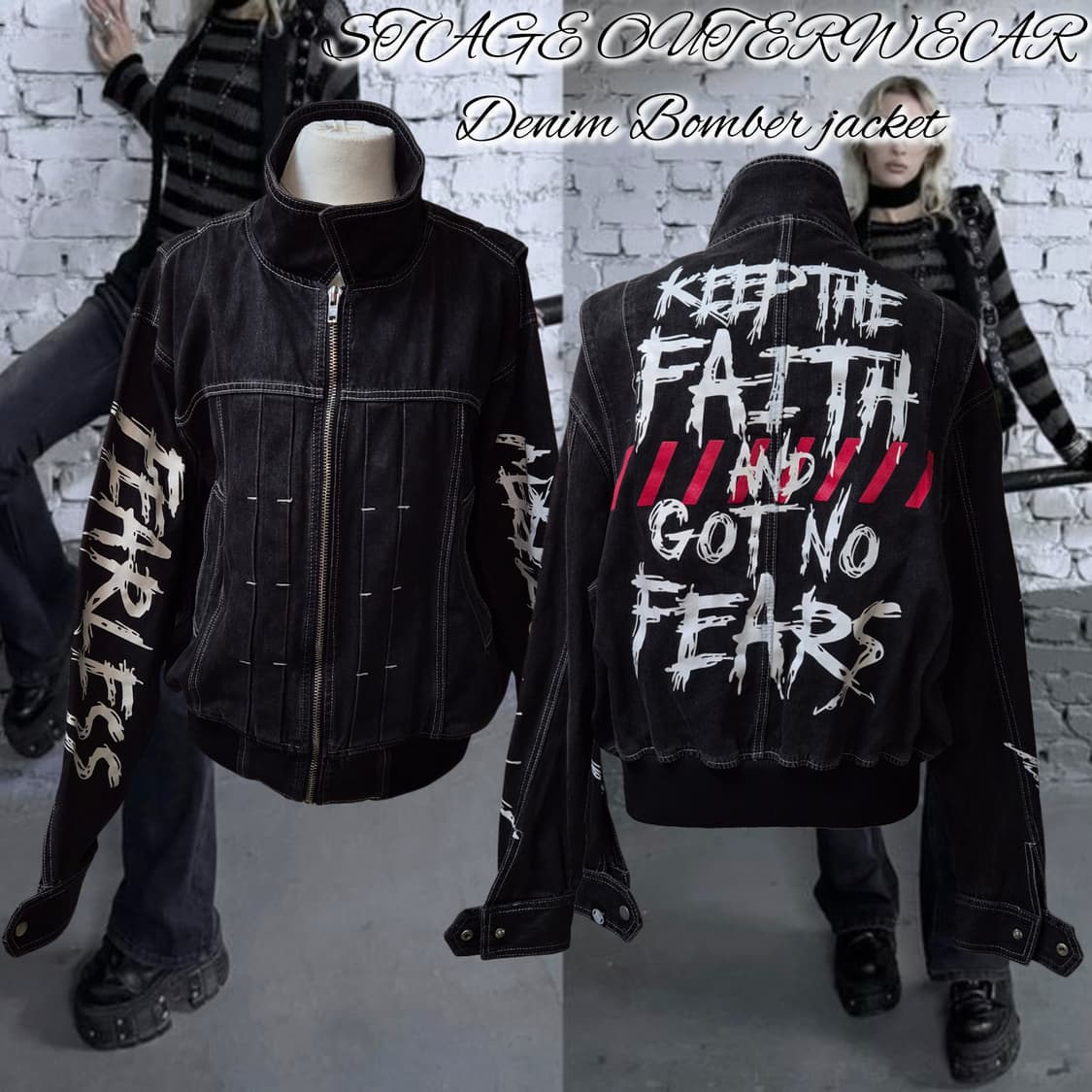 STAGE OUTERWEAR Denim Bomber jacket 상품이미지1