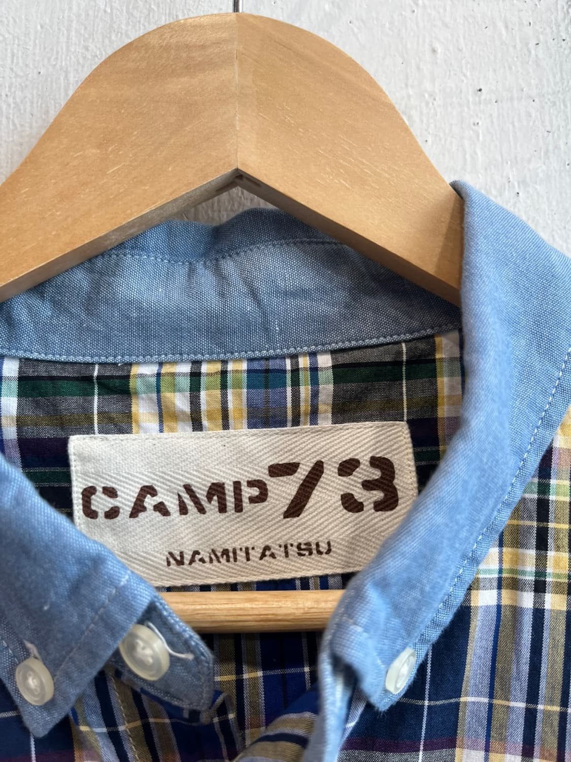 camp73 빈티지 체크 반팔 셔츠 상품이미지5