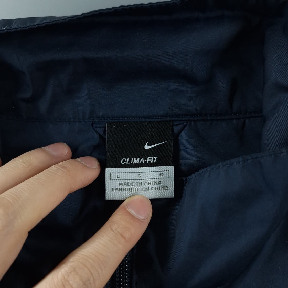 나이키 00s 네이비 스카이블루 배색 스우시 로고 올드스쿨  바람막이 L 상품이미지5