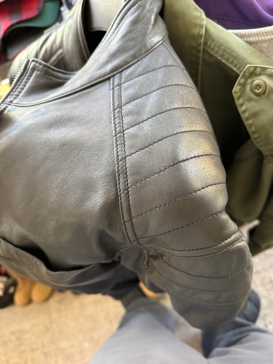 L'UOMO 양가죽 가죽 자켓 110 상품이미지7