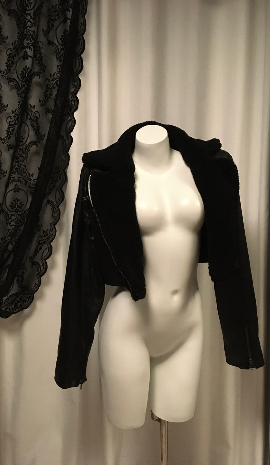 Sio seoul 시오서울 크롭 레더 무스탕 상품이미지5