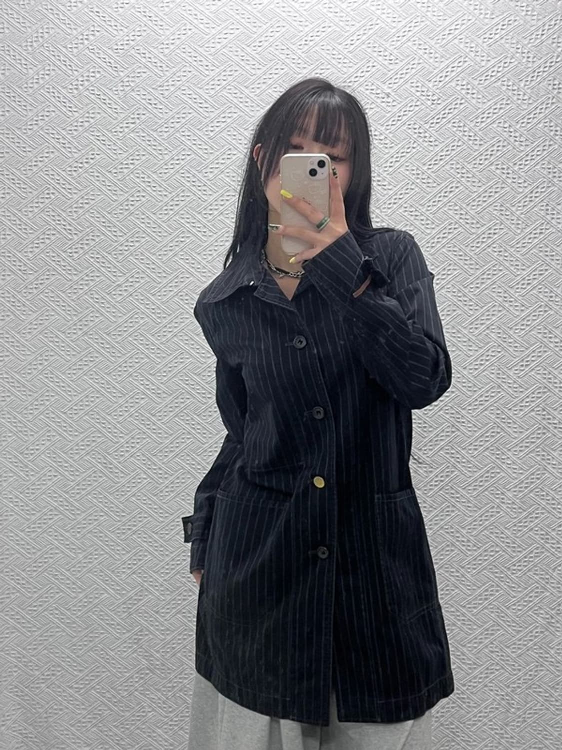 리바이스 올드스쿨 모던시크 스트라이프 버튼 코트 자켓 M C07503 상품이미지2