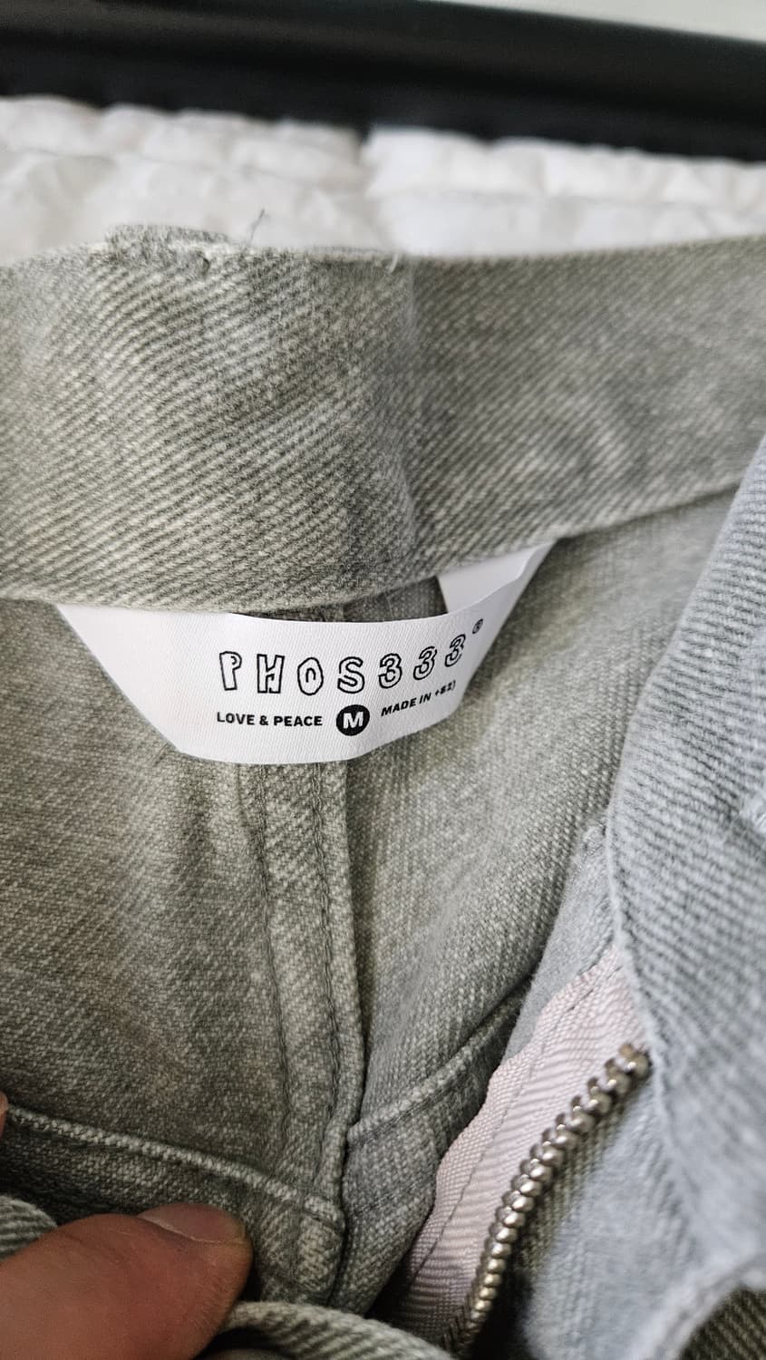 PHOS333 커브드 팬츠 라이트 카키 상품이미지3