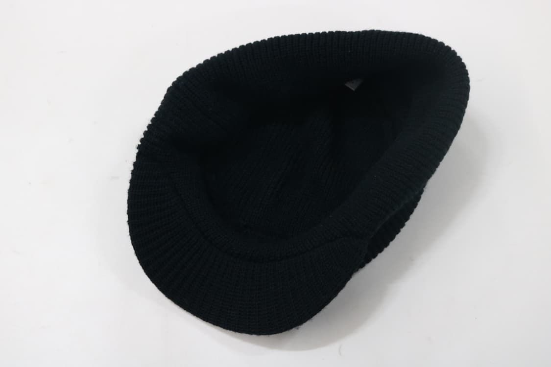 스투시 00s 빈티지 로고 핀 버튼 블랙 니트 챙 비니 상품이미지5