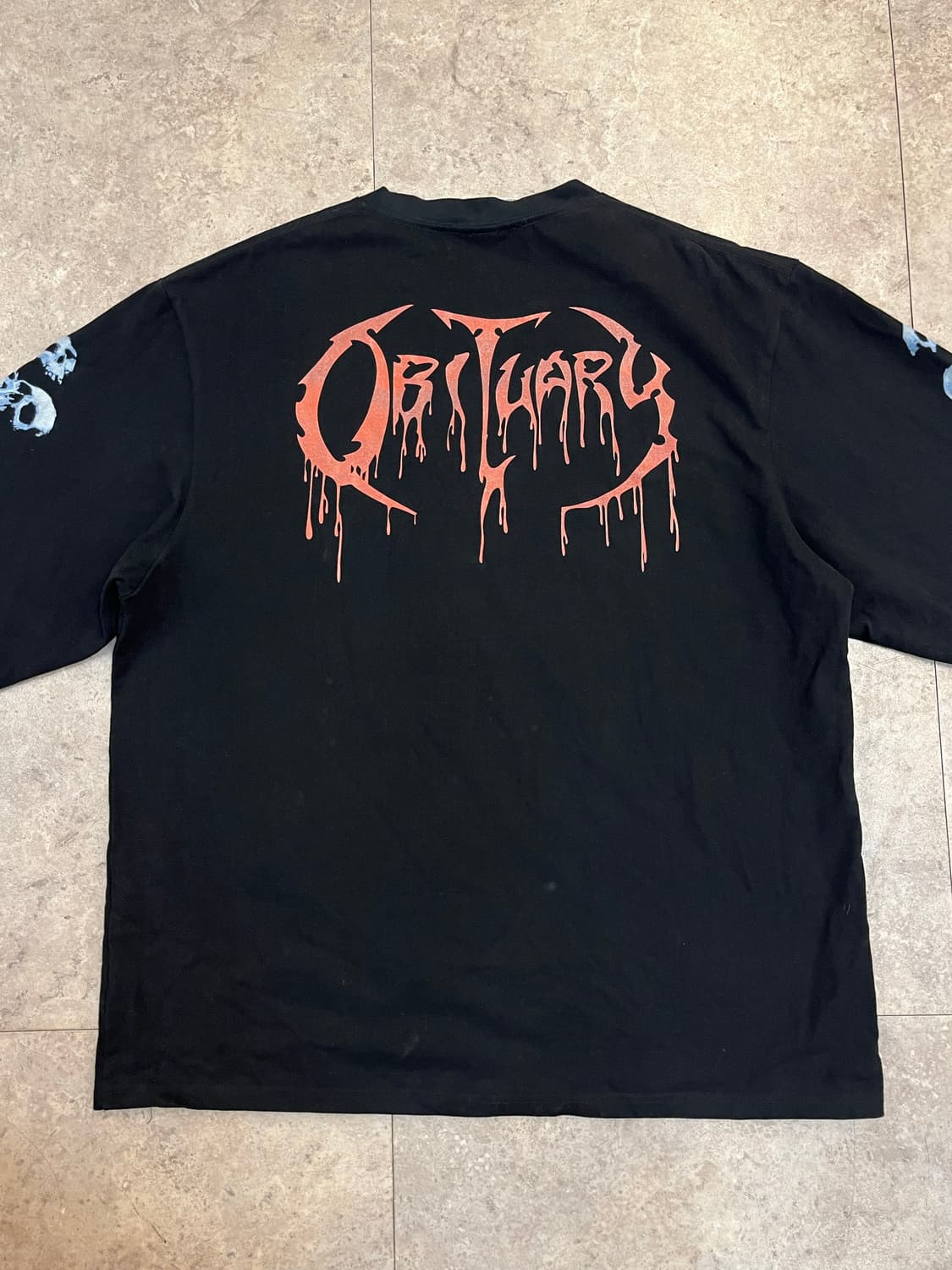 빈티지 프린팅 긴팔티 블랙 3XL #csz3140 상품이미지7