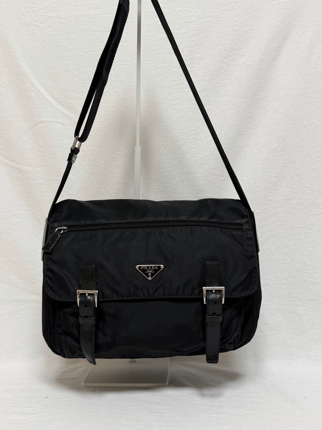 정품 프라다 포코노 나일론 원포켓 블랙 메신저백 크로스백 숄더백 상품이미지2