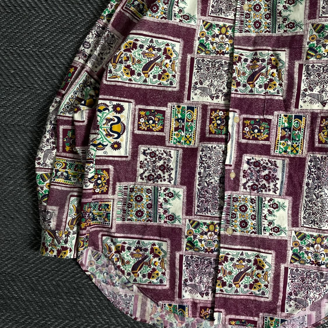 일본 빈티지 패턴 디테일 셔츠 o 3197 상품이미지3