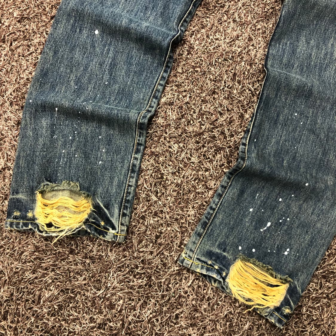 FLASH REPORT JPN 빈티지 워싱 페인트 데미지 데님 팬츠 상품이미지3