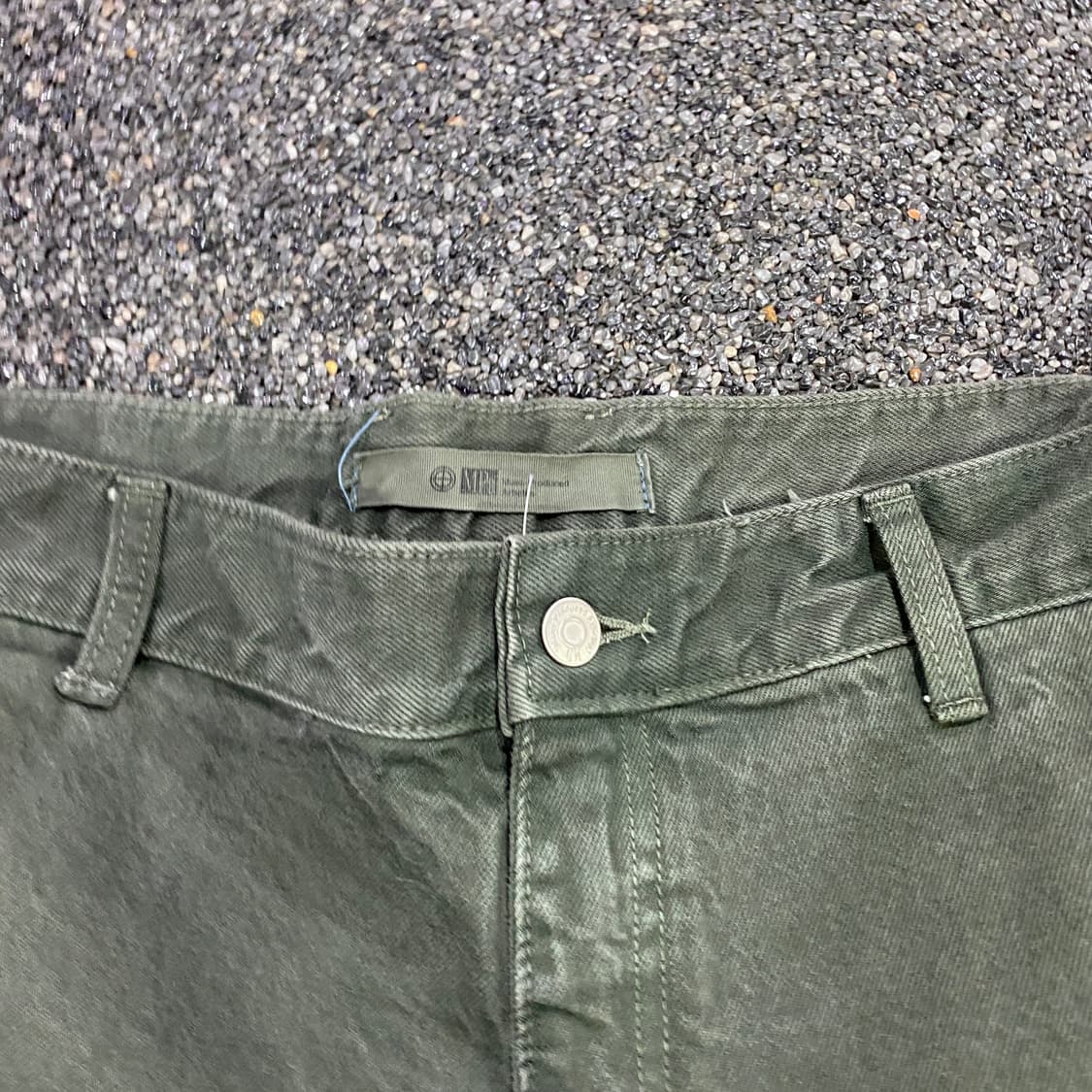 플라스틱프로덕트 더블니 카키 코튼 팬츠 B3147 상품이미지4