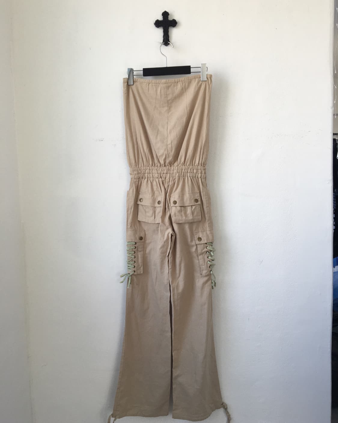 Lace up point tube top jumpsuit 상품이미지2