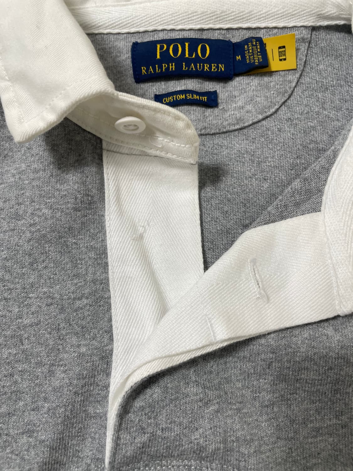 빈티지9. 폴로랄프로렌 그레이 럭비 셔츠 슬리브 상품이미지2