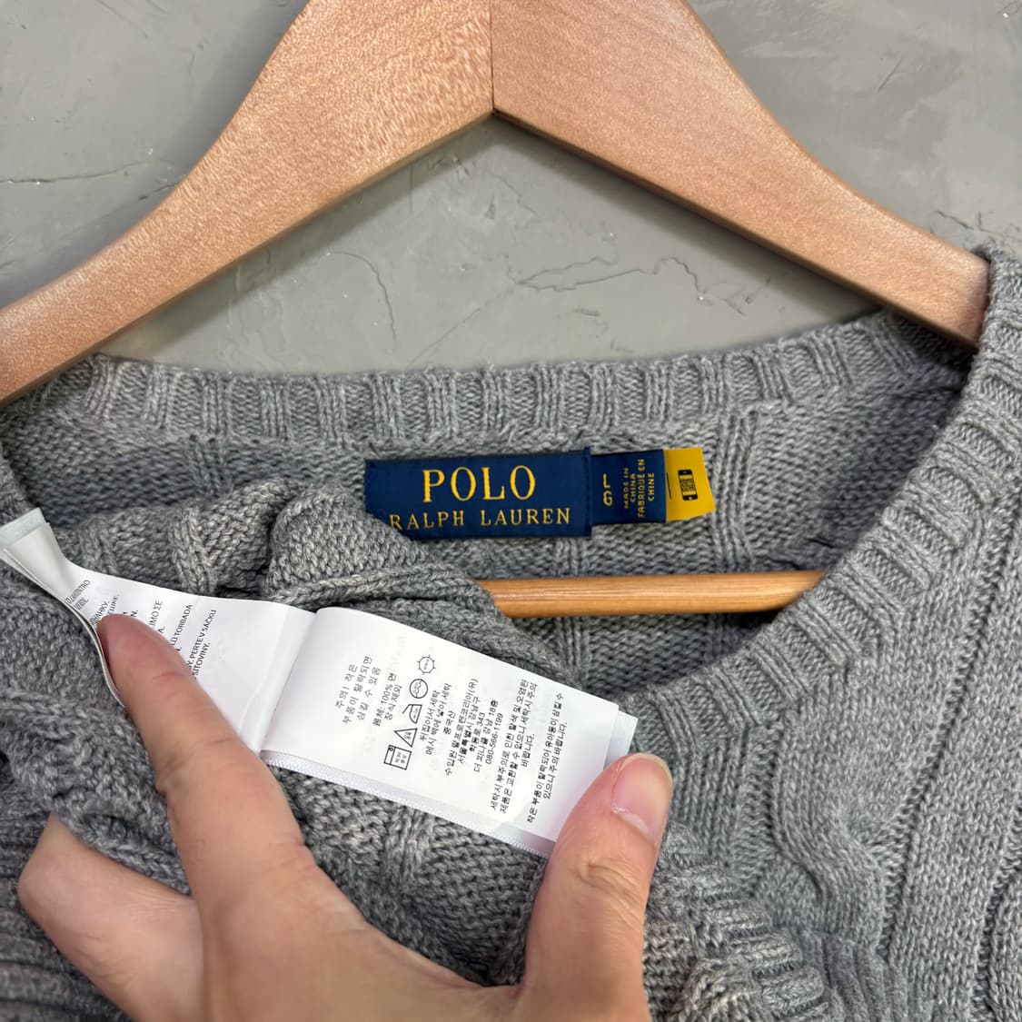 폴로 랄프로렌 꽈배기 니트 그레이 상품이미지4
