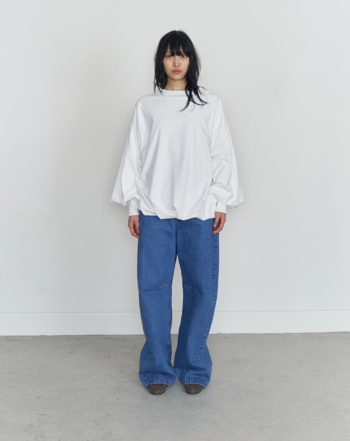 오들리워크샵 puff Tee, dove 상품이미지2