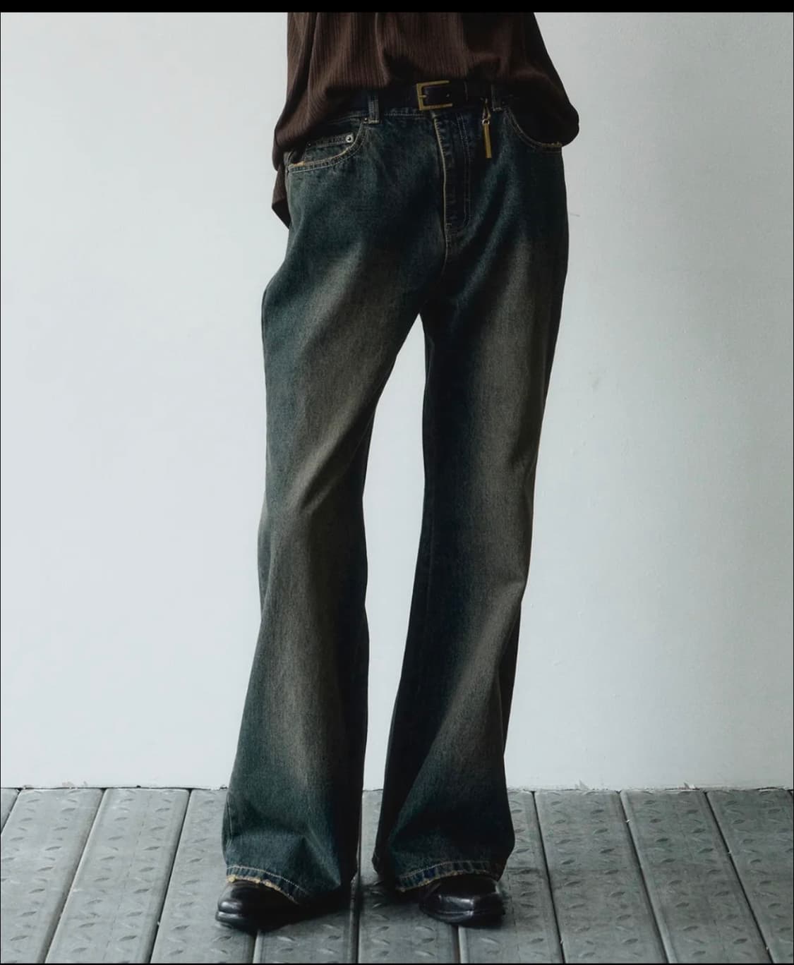 [48] 노이어 디스트로이드 플레어 데님 빈티지블루 상품이미지1