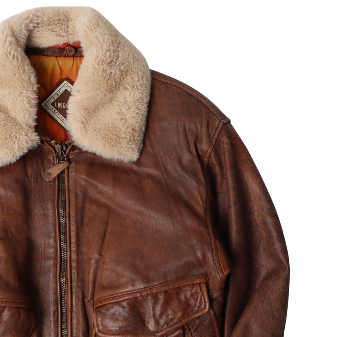 Lmogees 빈티지 시어링 봄버 레더자켓 상품이미지3