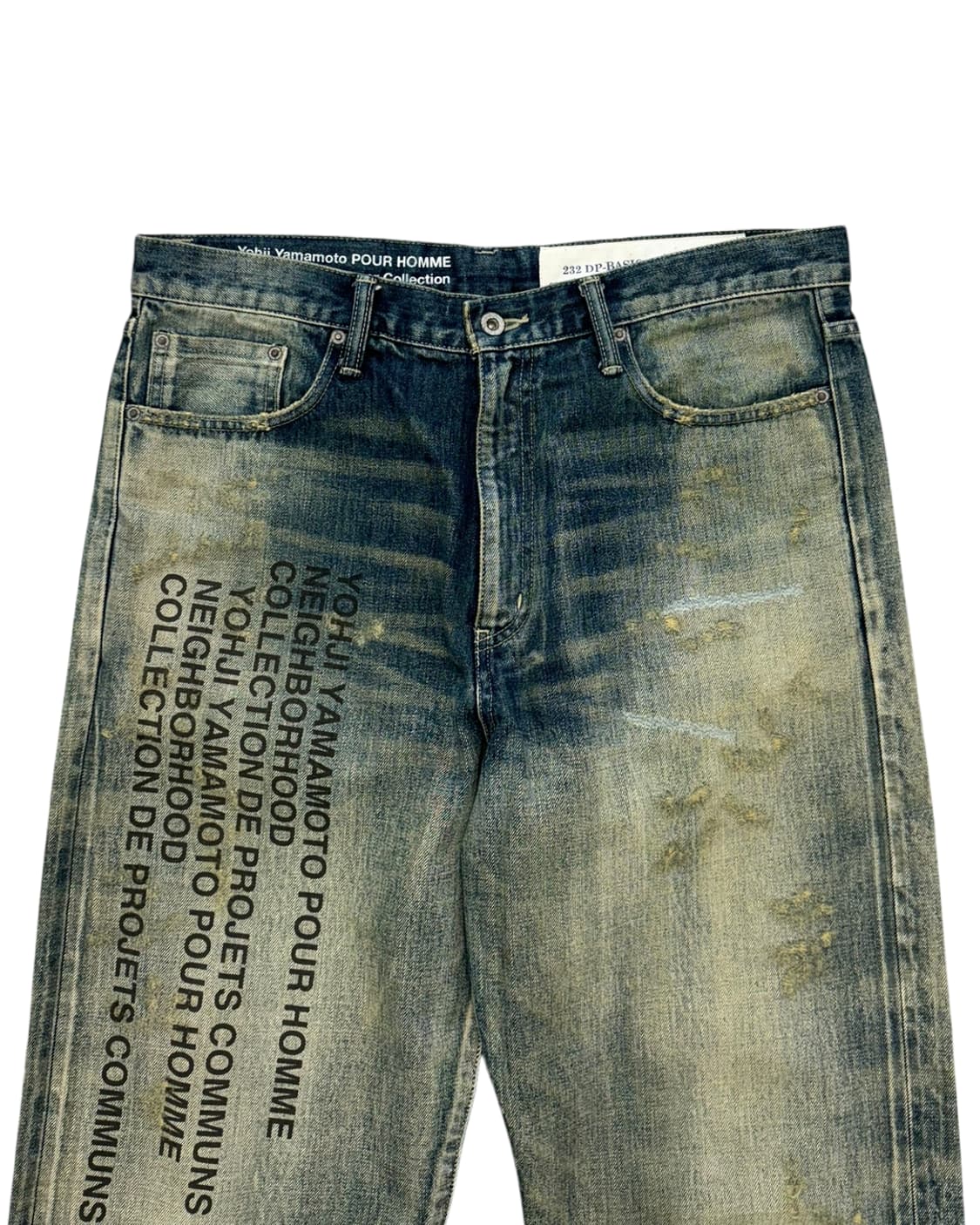 네이버후드 x 요지 야마모토 24SS 레터링 데님 팬츠 상품이미지6