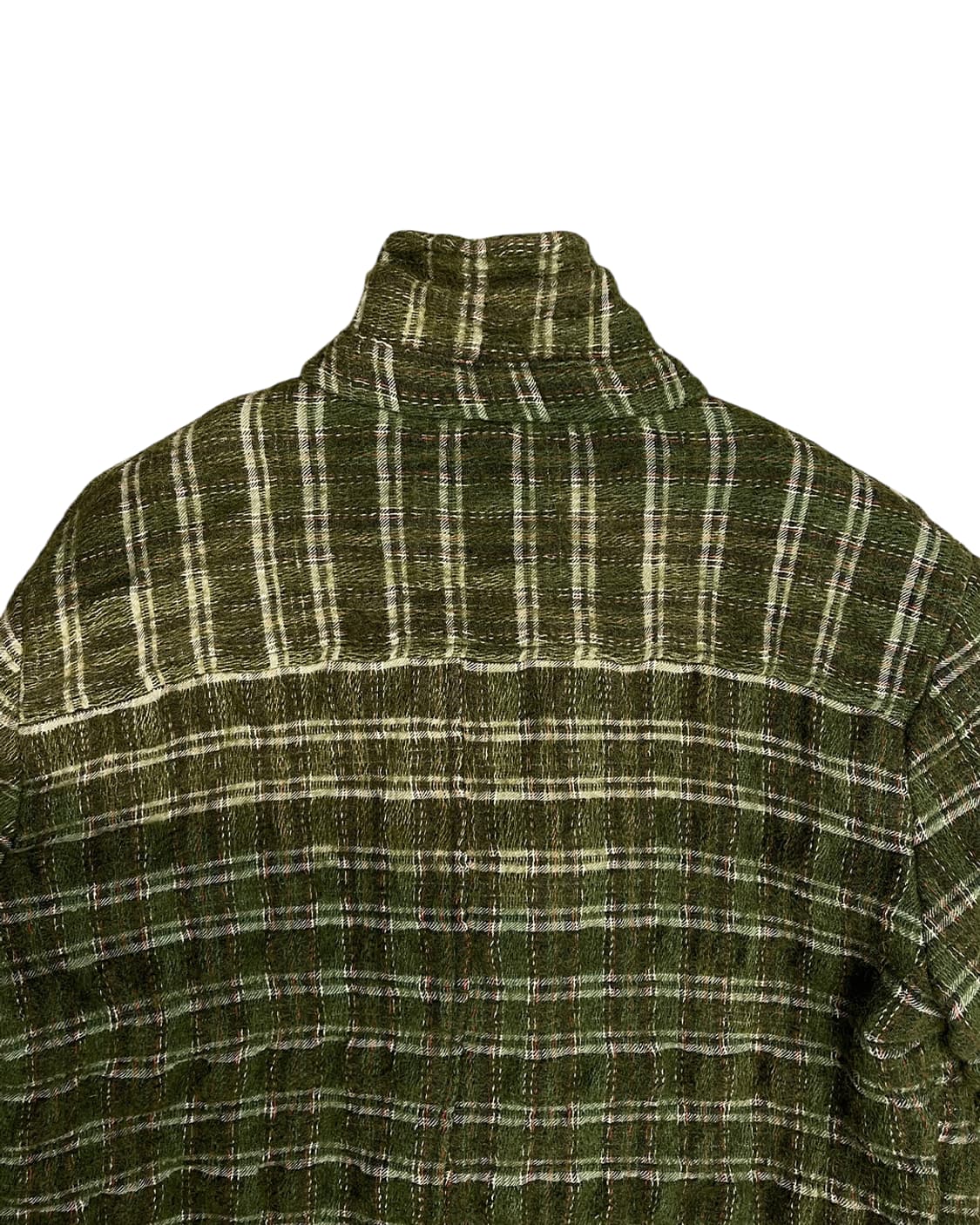 빈티지 우드 버튼 체크 울 자켓 상품이미지8