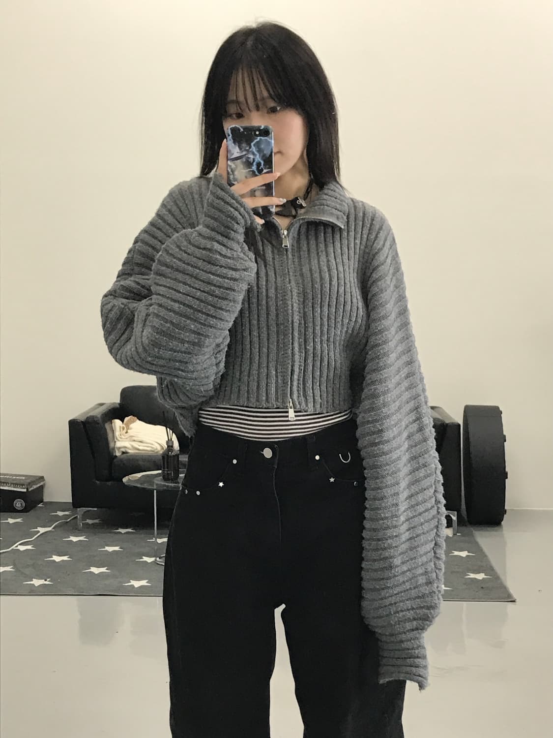 치코 울 디테일 숏 가디건 상품이미지2