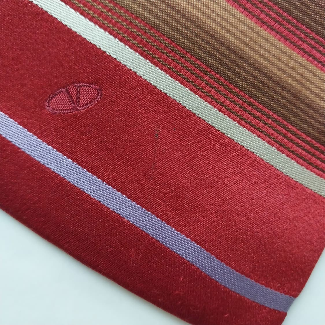 발렌티노 실크 레드 스트라이프 넥타이 9.6cm A등급 K1618
 상품이미지8