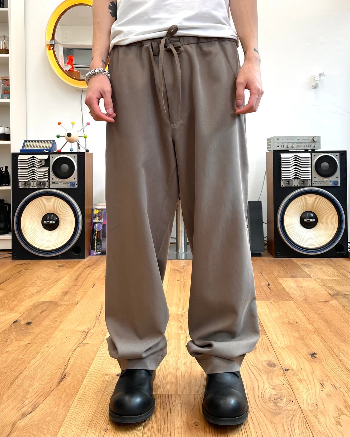 [L] 이세이미야케 루즈핏 드로우 스트링 팬츠 상품이미지1