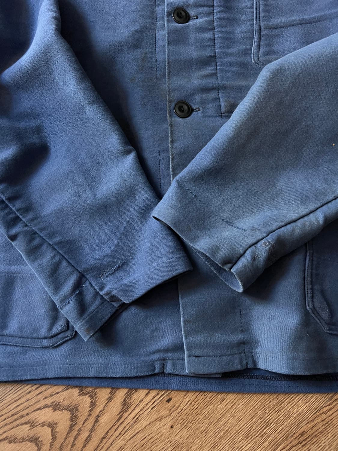 [M]90's Pionier사 빈티지 페이딩 몰스킨 프렌치 워크 자켓 상품이미지6