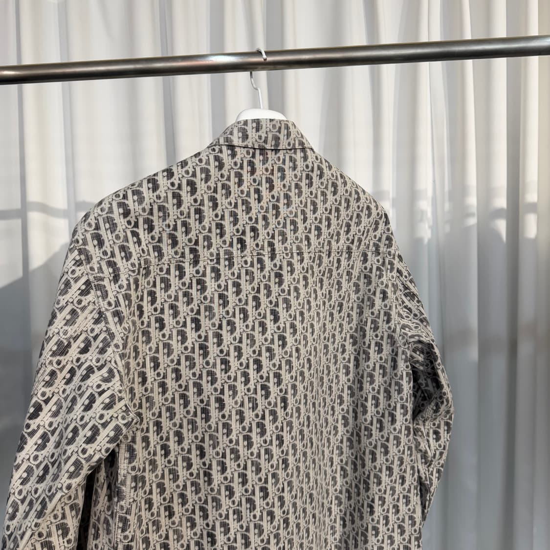 A+ / 42 (105-110) 디올 오블리크 카스리 데님 셔츠 그레이 상품이미지3