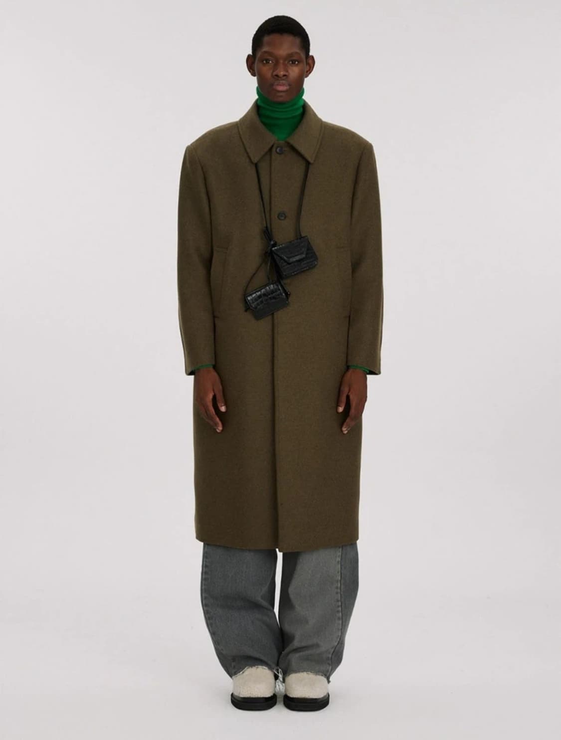 (새상품) 렉토 울 하이랜드 코트(105사이즈감) 상품이미지1