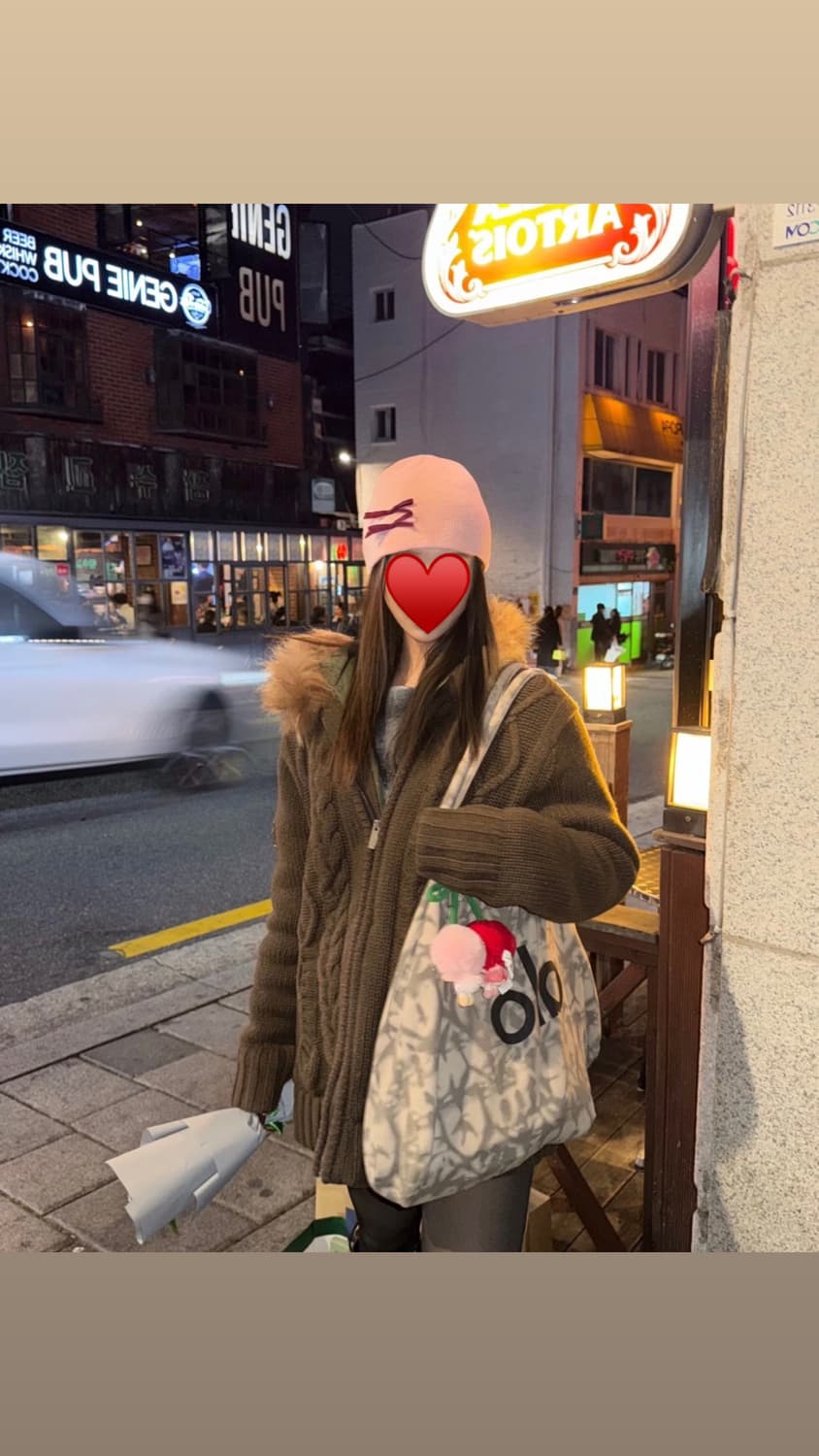 KOOLHAAS 털 트리밍 니트 점퍼 카키색상 상품이미지1