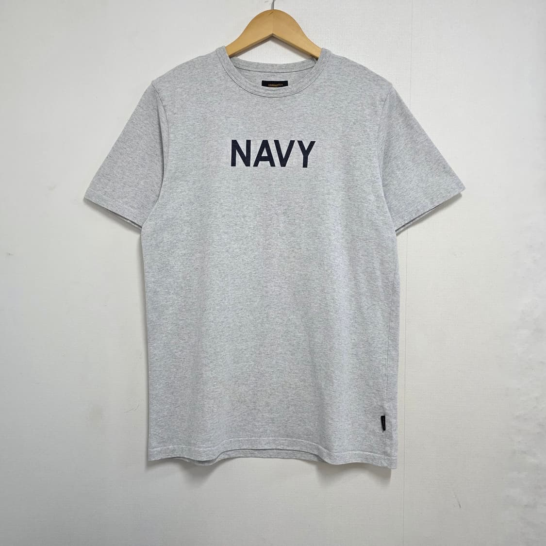 M) 칼하트 WIP NAVY 프린팅 반팔티셔츠 라이트그레이 상품이미지1