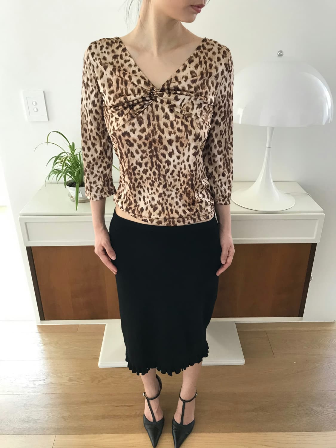vintage leopard pattern top 상품이미지6