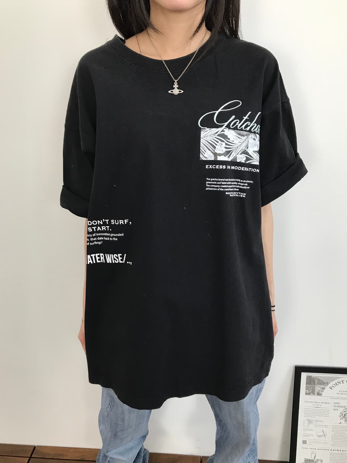 Gotcha Text Graphic Oversized Tee 상품이미지1