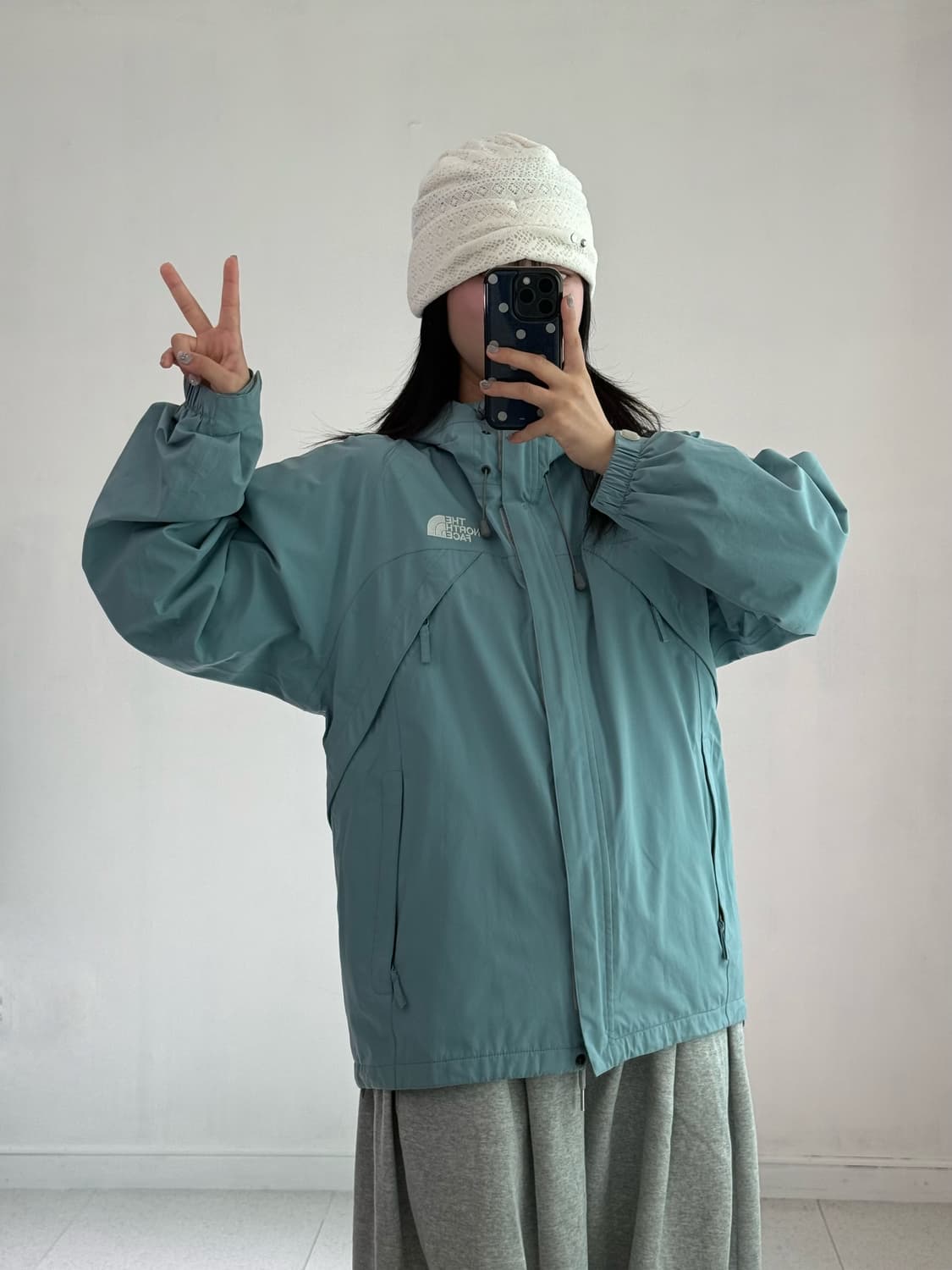 노스페이스 뮤트 민트 바람막이 상품이미지3