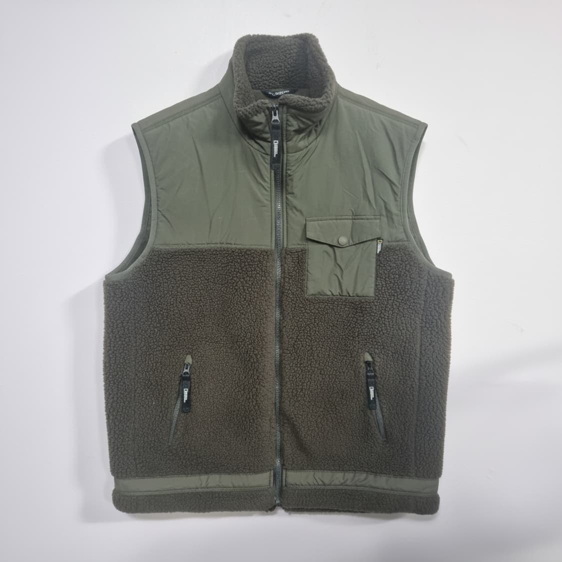 내셔널지오그래픽 양털 조끼 카키 상품이미지2