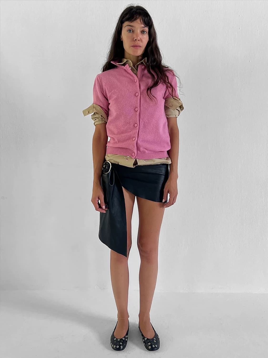 (m) 기마구아스 핑크 울 가디건 상품이미지1