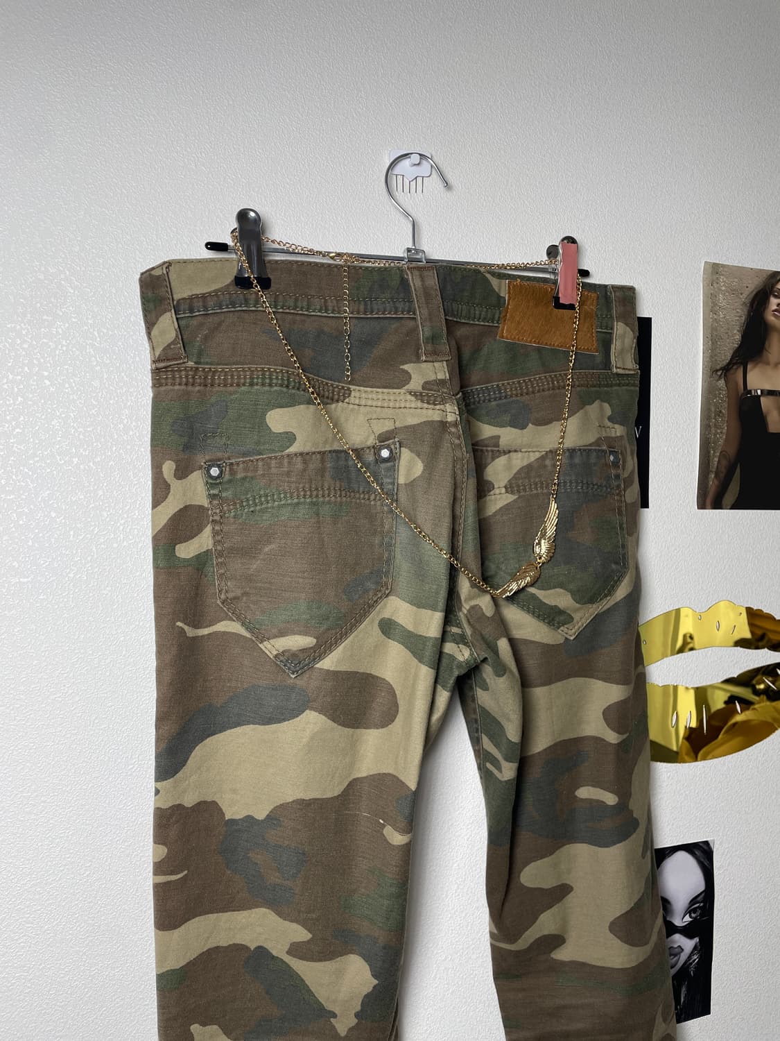 Y2k punk 카모 밀리터리 스터드 스키니진 상품이미지4