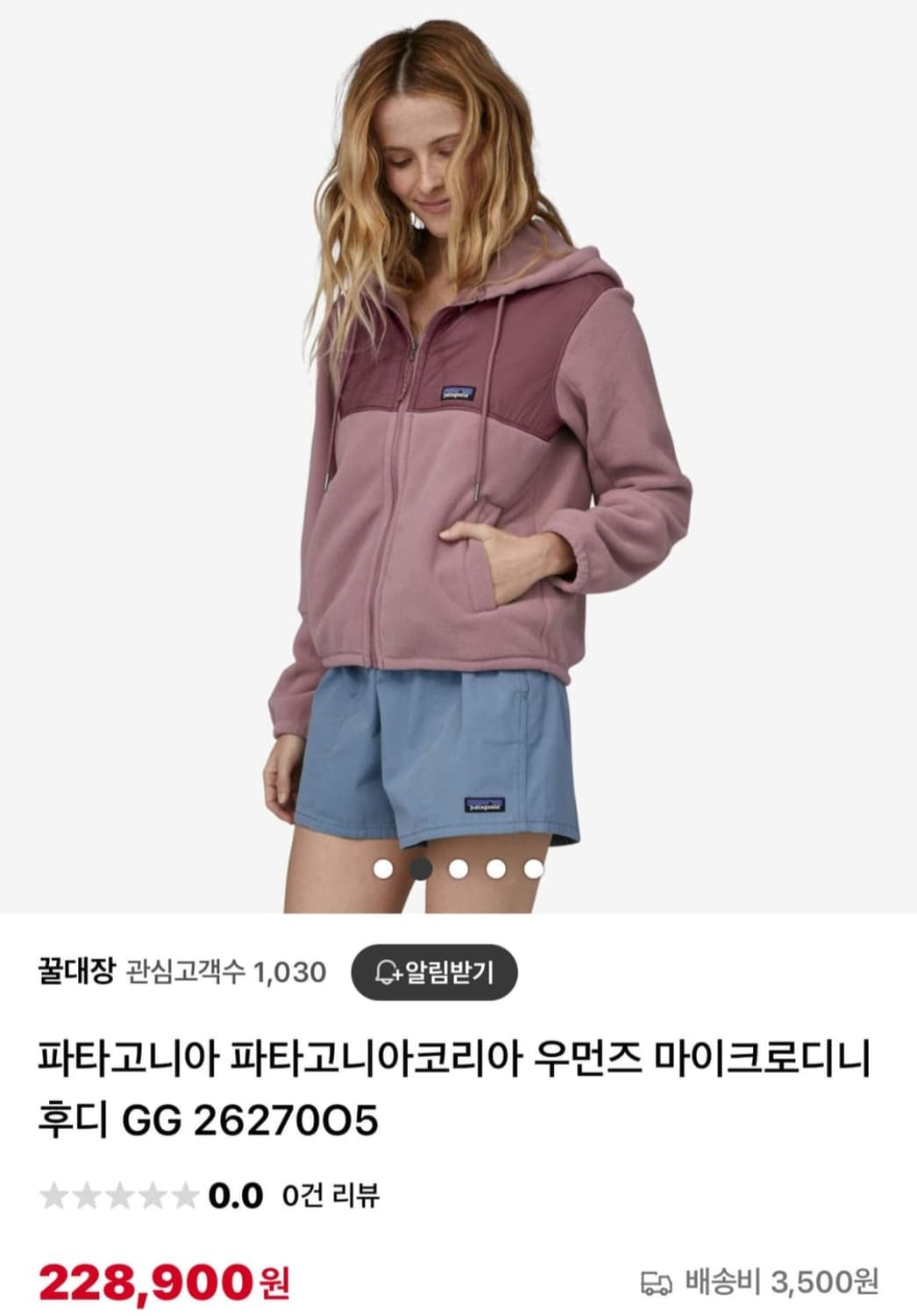 파타고니아 마이크로디니 후디 후리스 L 베이지 상품이미지2