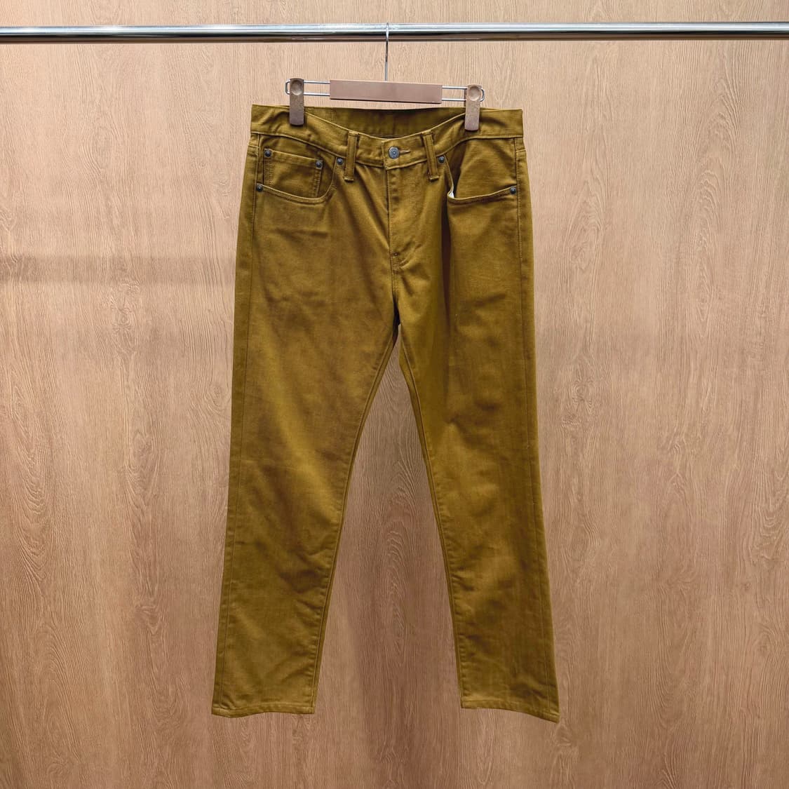 리바이스 511 데님 팬츠 5포켓 화이트 탭 슬림 스트레이트핏 머스타드 상품이미지2