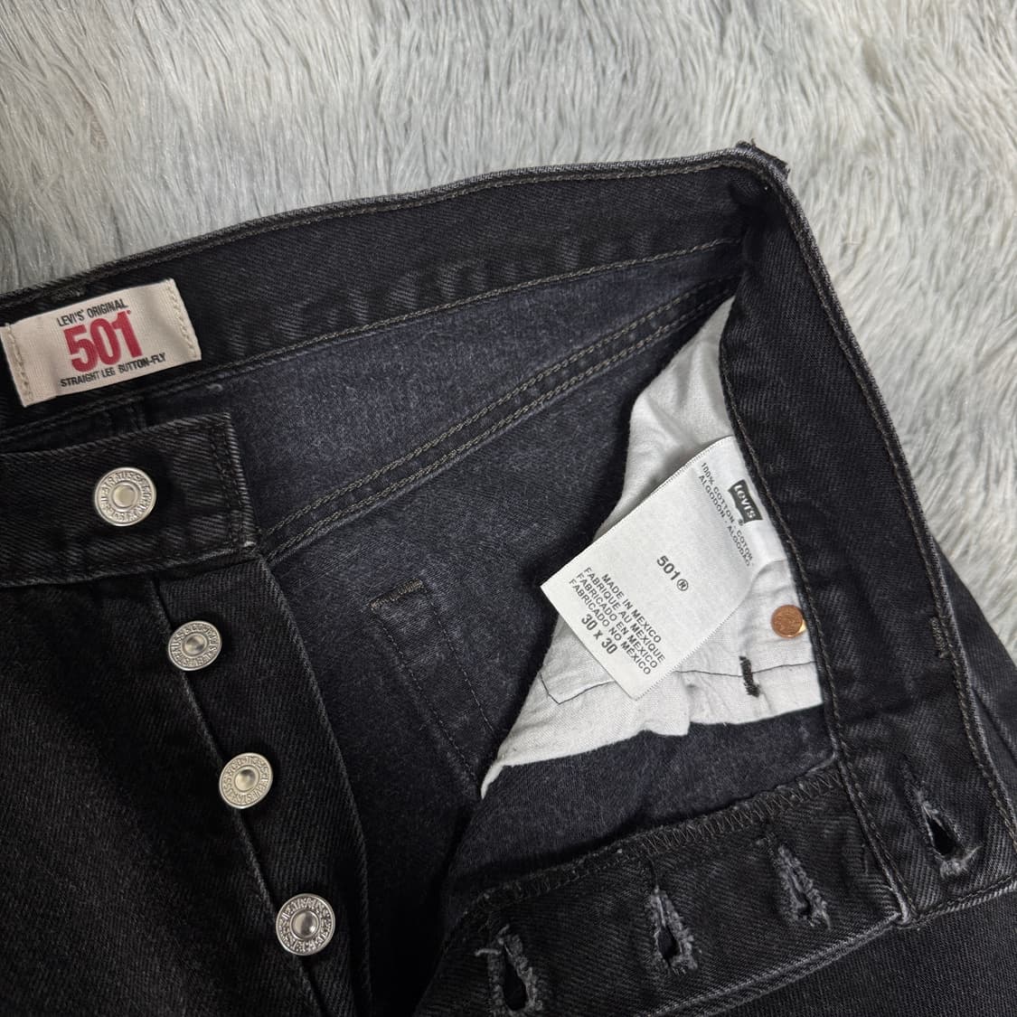 00s 리바이스 501 흑청데님팬츠 30/30 상품이미지5